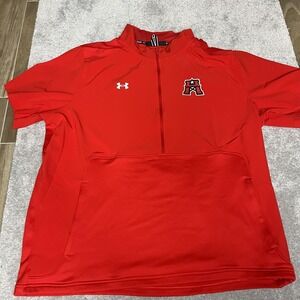 Houston Roughnecks Quarter Zip‎ Pullover Mens 4XL Red XFL Football Under Armour
